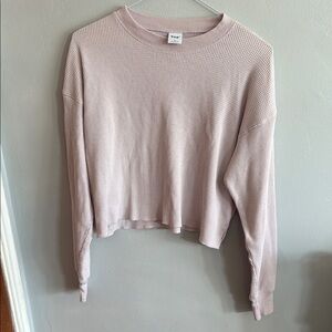 TNA Waffle Knit Long sleeve Light Pink Size XS